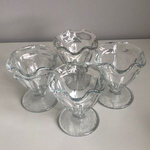 Ice Cream Sundae Sherbet Dessert Footed Dishes